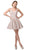 Dancing Queen - 3142 V-Neck Pleated A-Line Cocktail Dress Homecoming Dresses XS / Rose Gold