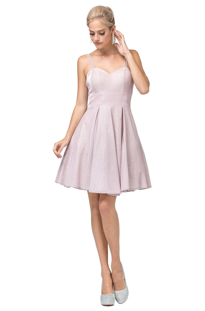 Dancing Queen - 3143 Sweetheart A-line Cocktail Dress Homecoming Dresses XS / Blush