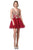 Dancing Queen - 3150 Appliqued Lace Bodice Tulle Dress Homecoming Dresses XS / Burgundy/Gold