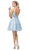 Dancing Queen - 3158 Embroidered Foliage Short A-Line Dress Homecoming Dresses
