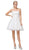 Dancing Queen - 3158 Embroidered Foliage Short A-Line Dress Homecoming Dresses XS / Off White