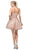 Dancing Queen - 3184 Embellished Plunging Off-Shoulder A-line Dress Homecoming Dresses