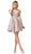 Dancing Queen - 3189 Embroidered Off-Shoulder A-line Dress Homecoming Dresses XS / Rose Gold