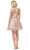 Dancing Queen - 3222 Embroidered V-neck A-line Cocktail Dress Homecoming Dresses