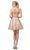 Dancing Queen - 3227 Embellished Plunging V-neck A-line Dress Homecoming Dresses