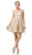 Dancing Queen - 3229 Embellished Sweetheart A-line Dress Homecoming Dresses XS / Gold