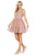 Dancing Queen - 3237 Sleeveless V Neck Lace Applique Cocktail Dress Homecoming Dresses XS / Dusty Rose