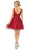 Dancing Queen - 3243 Glitter Embellished Fit and Flare Short Dress Homecoming Dresses