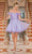 Dancing Queen 3254 - Off Shoulder Glitter Cocktail Dress Special Occasion Dress XS / Lilac