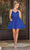 Dancing Queen 3274 - Lace Strappy Detailed Short Dress Cocktail Dresses XS / Royal Blue