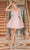 Dancing Queen 3297 - Glittered Tulle Skirt Cocktail Dress Cocktail Dresses XS / Blush