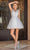 Dancing Queen 3297 - Glittered Tulle Skirt Cocktail Dress Cocktail Dresses XS / Off White