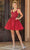 Dancing Queen 3299 - Beaded Bodice A-Line Cocktail Dress Special Occasion Dress XS / Burgundy