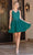 Dancing Queen 3303 - Embroidered V-Neck Tulle Cocktail Dress Special Occasion Dress XS / Hunter Green
