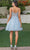 Dancing Queen 3314 - V-Neck Sheer Side A-Line Cocktail Dress Special Occasion Dress