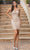 Dancing Queen 3317 - Sweetheart Fitted Sequin Cocktail Dress Special Occasion Dress XS / Gold