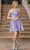 Dancing Queen 3320 - Pleated V-Neck A-Line Cocktail Dress Special Occasion Dress