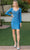 Dancing Queen 3326A - Long Sleeved Cocktail Dress Knee Length Dresses XS / Dusty Blue