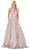 Dancing Queen - 4008 Embellished Halter A-line Dress Special Occasion Dress XS / Rose Gold