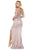 Dancing Queen - 4009 Embellished Plunging V-neck Trumpet Dress Prom Dresses