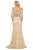 Dancing Queen - 4019 Embroidered Deep Off-Shoulder Trumpet Dress Prom Dresses