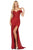 Dancing Queen - 4019 Embroidered Deep Off-Shoulder Trumpet Dress Prom Dresses XS / Burgundy