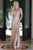 Dancing Queen - 4019 Embroidered Deep Off-Shoulder Trumpet Dress Prom Dresses XS / Rose Gold