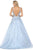 Dancing Queen - 4041 Embroidered Deep V-neck Ballgown Ball Gowns