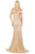 Dancing Queen - 4043 Embroidered Off-Shoulder Trumpet Dress Evening Dresses