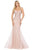 Dancing Queen - 4045 Illusion Corset Jewel-Strewn Mermaid Gown Prom Dresses XS / Rose Gold