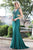 Dancing Queen - 4053 Beaded Cutout Ornate Trumpet Gown Prom Dresses XS / Hunter Green