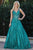 Dancing Queen - 4080 Jewel Strewn Glitter A-Line Dress Prom Dresses XS / Green