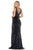 Dancing Queen - 4083 Sequin Embellished Sheath Prom Gown with Slit Prom Dresses
