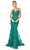 Dancing Queen - 4118 Sheer Corset Bodice Embellished Mermaid Prom Gown Prom Dresses XS / Hunter Green
