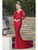 Dancing Queen - 4124 Scallop Embroidered Evening Gown Evening Dresses XS / BURGUNDY