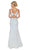 Dancing Queen - 4158 Sequined Deep V Neck Trumpet Dress Special Occasion Dress