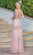 Dancing Queen 4223 - Beaded Bod Sleeveless Long Gown Long Dresses XS / Rose Gold