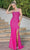 Dancing Queen 4242 - Sleeveless Straight-Across Neckline Evening Gown Special Occasion Dress XS / Fuchsia