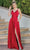 Dancing Queen 4263 - High Slit A-Line Prom Dress Special Occasion Dress XS / Red