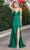 Dancing Queen 4271 - Jewel Trimmed Trumpet Prom Dress Special Occasion Dress XS / Hunter Green