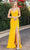 Dancing Queen 4271 - Jewel Trimmed Trumpet Prom Dress Special Occasion Dress XS / Yellow