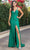 Dancing Queen 4274 - Beaded Bodice Prom Dress Long Dresses XS / Hunter Green