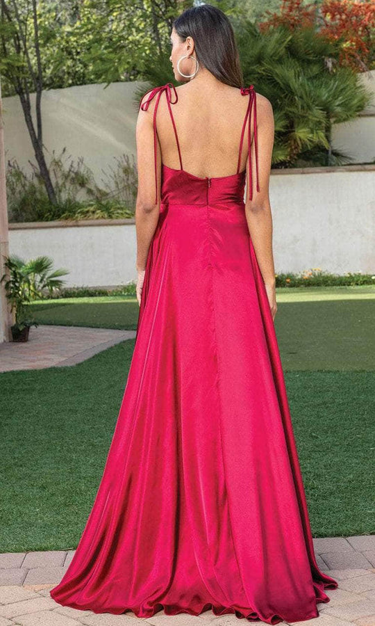 Dancing Queen 4285 - Cowl Neck A-Line Prom Dress