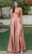 Dancing Queen 4285 - Cowl Neck A-Line Prom Dress Special Occasion Dress XS / Copper