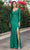 Dancing Queen 4295A - Queen Anne Beaded Evening Gown Long Dresses XS / Hunter Green