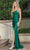 Dancing Queen 4297 - Sleeveless Satin Long Dress Special Occasion Dress XS / Hunter Green