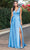 Dancing Queen 4304A - V-Neck Sleeveless Formal Dress Long Dresses XS / Perry Blue