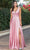 Dancing Queen 4304A - V-Neck Sleeveless Formal Dress Long Dresses XS / Rose
