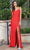 Dancing Queen 4305 - Draped High Slit Prom Dress Special Occasion Dress
