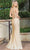 Dancing Queen 4305 - Draped High Slit Prom Dress Special Occasion Dress XS / Champagne